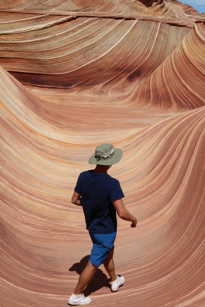Walking inside of the wave. 