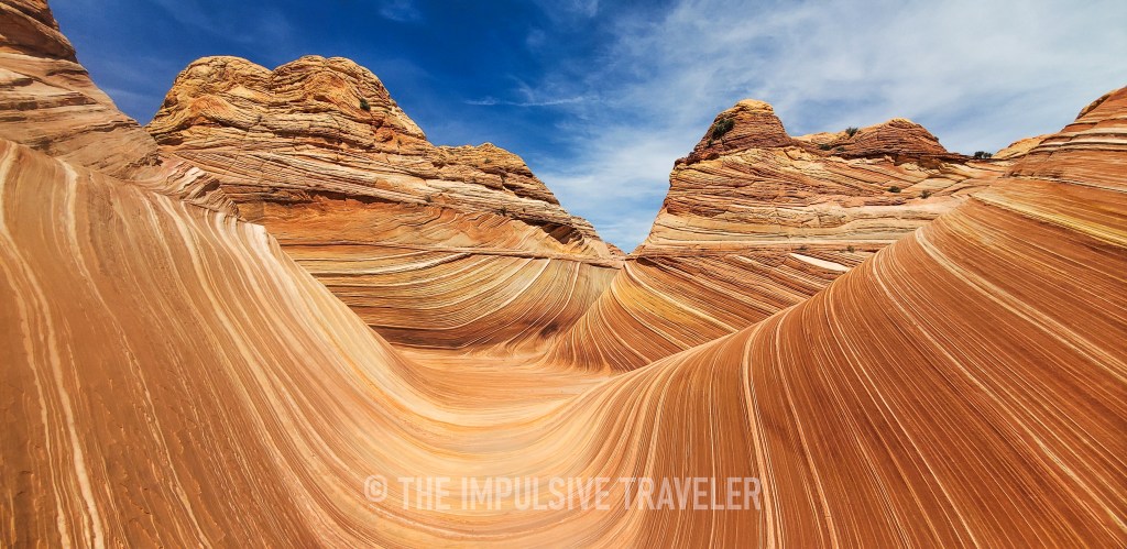 A landscape view of the wave, a geological formation on the southern border between Utah and Arizona, USA. 