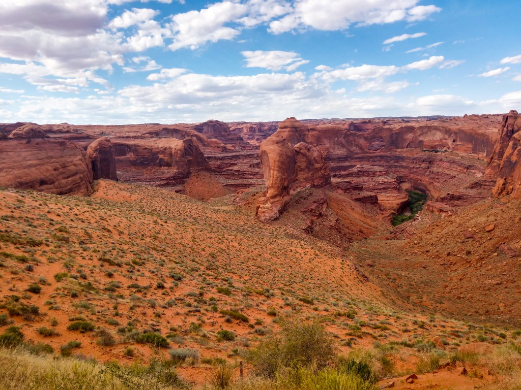 Sand dune at the far extit of Coyote Gulch Canyon Trail. 