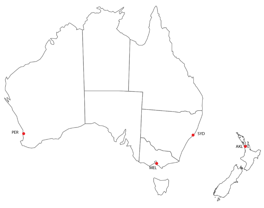 Cheapest airports across Australia and New Zealand. 
